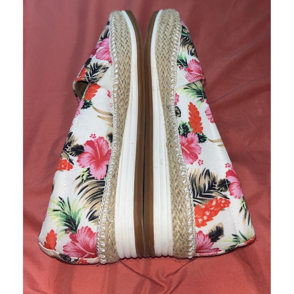 Comfortview “the Spencer”canvas slip On Size 10w Hawaiian Tropical Print - Picture 5 of 9
